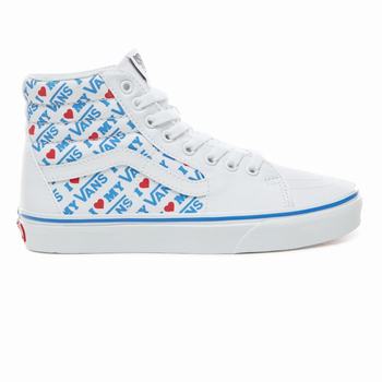 Női Vans I Heart Vans Sk8-Hi Magasszárú Cipő VA3618790 Fehér